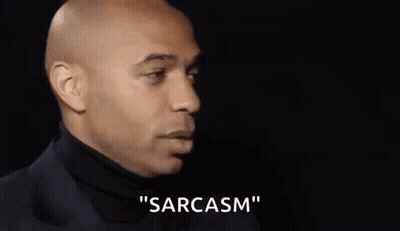 Bald Man In Suit And Turtleneck Saying Sarcasm GIF