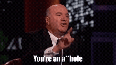 Bald Man In Suit Saying Get The F Outta Here GIF