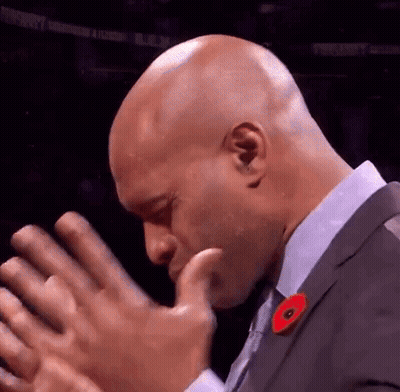 Bald Man In Suit With Red Poppy Clapping GIF