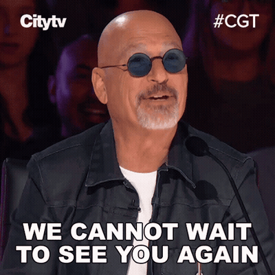 Bald Man In Sunglasses And Black Jacket Saying We Cannot Wait To See You Again GIF