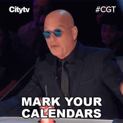 Bald Man In Sunglasses And Black Suit Saying Mark Your Calendars GIF