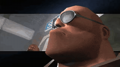 Bald Man In Sunglasses Looking At Sign 54 GIF