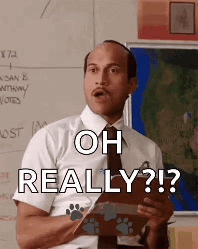 Bald Man In White Shirt Saying Oh Really GIF