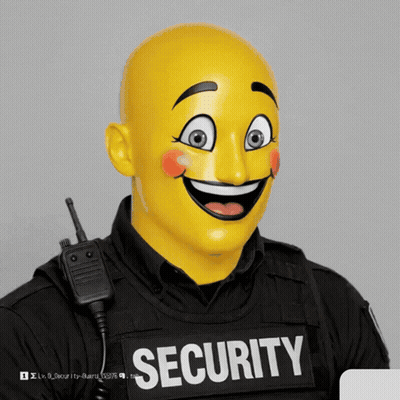 Bald Man In White Uniform Standing In Blue Room GIF