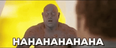 Bald Man Laughing Next To Woman GIF