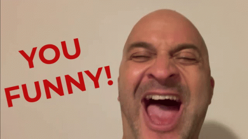 Bald Man Laughing You Funny GIF