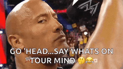 Bald Man Making Funny Face Saying Go Ahead