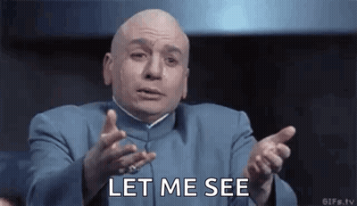 Bald Man Making Funny Face Saying Let Me See GIF