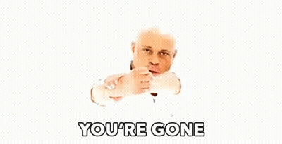 Bald Man Making Funny Face Saying You're Gone GIF