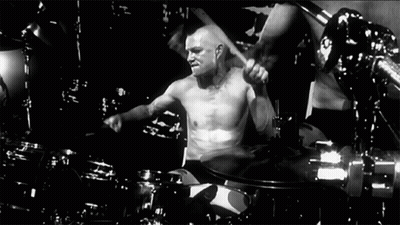 Bald Man Playing Drums GIF