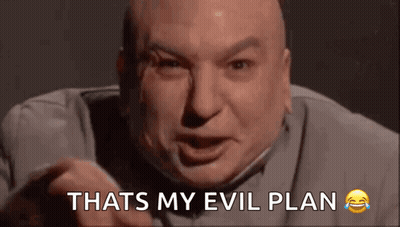 Bald Man Pointing Saying That's My Evil Plan GIF