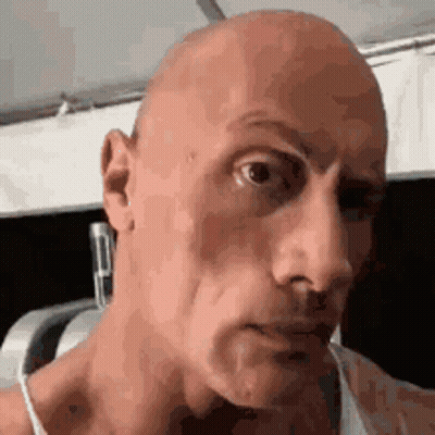 Bald Man's Serious Face GIF