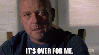 Bald Man Saying It's Over For Me GIF