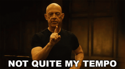 Bald Man Saying Not Quite My Tempo GIF