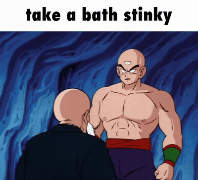 Bald Man Saying Take A Bath Stinky GIF