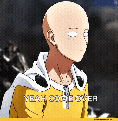 Bald Man Saying Yeah Come Over GIF