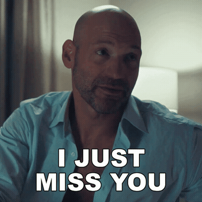 Bald Man Says I Just Miss You GIF
