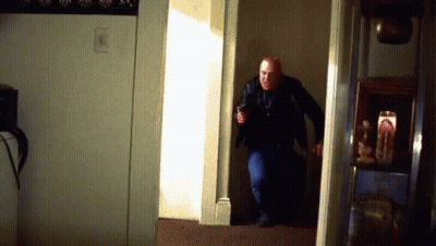 Bald Man Says Ok I'll Try Yellow Wall GIF
