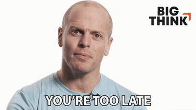 Bald Man Says You're Too Late GIF