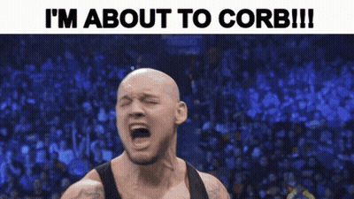 Bald Man Screaming I'm About To Corb !!! GIF