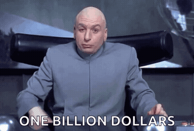 Bald Man Sitting In Chair Saying One Billion Dollars GIF