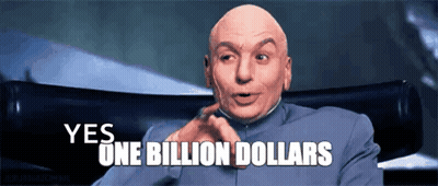 Bald Man Sitting With Yes One Billion Dollars GIF