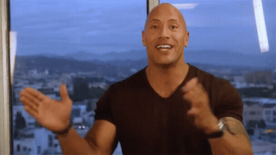 Bald Man Smiling In Black Shirt GIF
