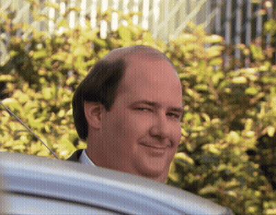 Bald Man Smiling Out Car Window GIF