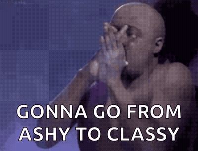 Bald Man Smoking Cigarette Gonna Go From Ashy To Classy GIF