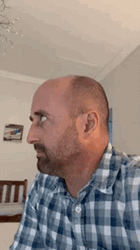 Bald Man Squint Eyes GIF