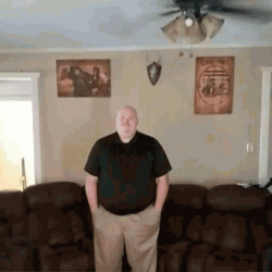 Bald Man Standing Still GIF