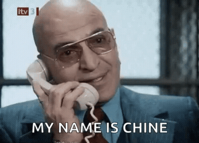 Bald Man Suit Phone My Name Is Chine GIF