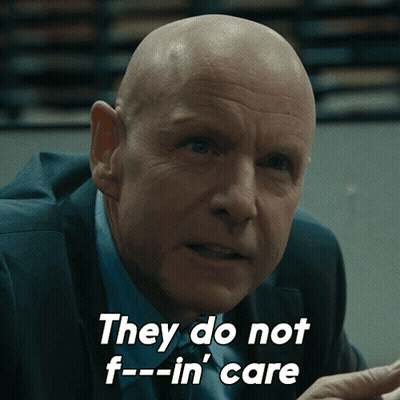 Bald Man Suit Says Do Not F-In Care GIF