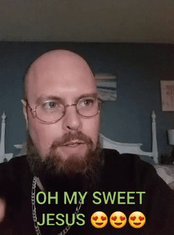 Bald Man Sweet Baby Jesus Reaction GIF