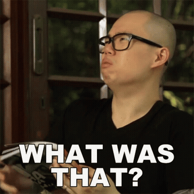 Bald Man Wearing Glasses Asking What GIF