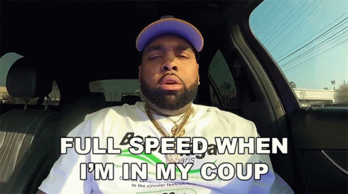 Bald Man Wearing Sunglasses Driving White Sports Car GIF