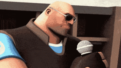 Bald Man Wearing Sunglasses Holding Microphone GIF