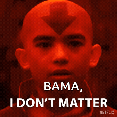 Bald Man With Arrow On Forehead Says Bama I Don't Matter GIF