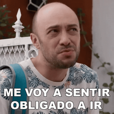 Bald Man With Backpack Says Me Voy A Sentir Obbligado A Ir GIF