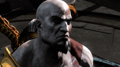 Bald Man With Beard And Cross Face GIF