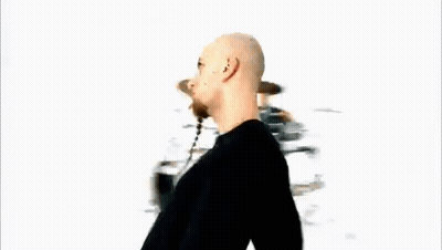 Bald Man With Beard And Rosary Looking Up GIF