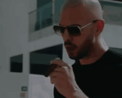 Bald Man With Beard And Sunglasses In Black Shirt GIF