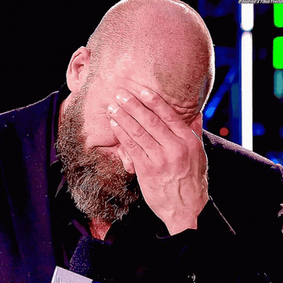 Bald Man With Beard Covering Face GIF