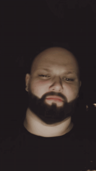 Bald Man With Beard Eyes Closed GIF
