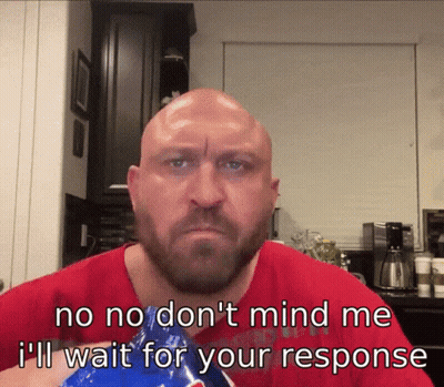 Bald Man With Beard Holding Chips Says No No Don't Mind Me GIF
