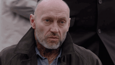 Bald Man With Beard In Black Jacket GIF