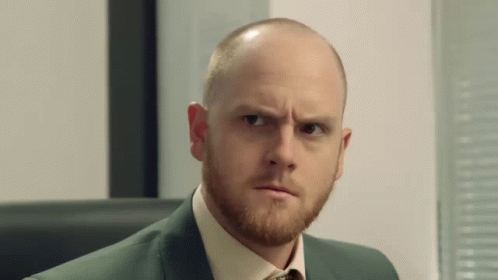 Bald Man With Beard In Green Suit GIF