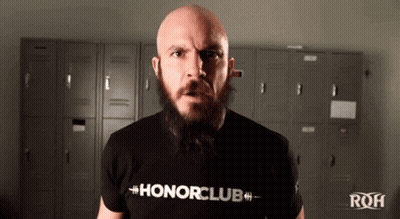 Bald Man With Beard In Honorclub T-Shirt GIF