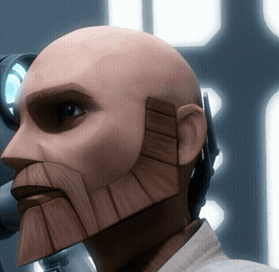 Bald Man With Beard Looking Through Scope GIF
