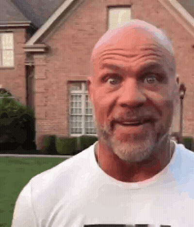 Bald Man With Beard Making Funny Face GIF